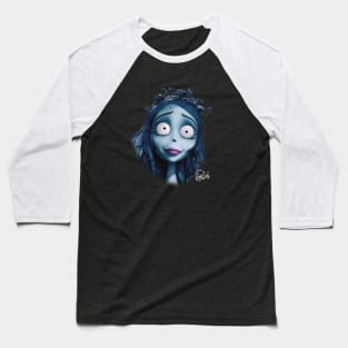 Corpse Bride Emily The Dead Bride Big Face Baseball T-Shirt